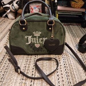 Juicy Couture Green and Black Women's Bag